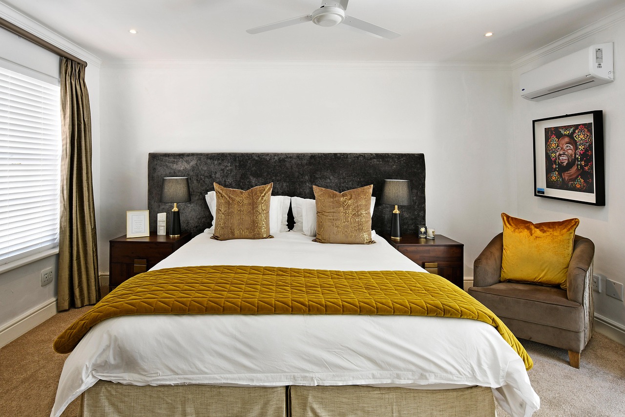 JO'CLEM Executive Bed – Designed for Comfort and Luxury bedroom, sleep, bed, hotel room, furniture, beddings, windows, window panel, window pane, chair, side tables, lamps, bedroom interiors, bedroom furniture, pillows, blankets, comforter, room, airconditioning unit, ceiling fan, indoors, interior, interior design, bedroom, hotel room, hotel room, hotel room, hotel room, hotel room, ceiling fan, ceiling fan